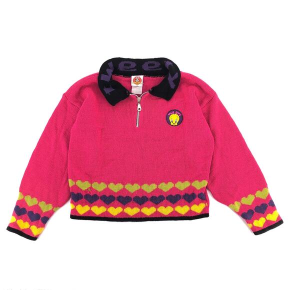 90s Looney Tunes Tweety Bird sweater 1990s vintage - Picture 1 of 9